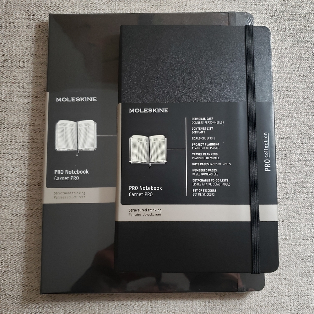 2 Moleskine Pro Notebooks